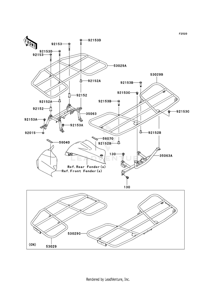 Carrier(S) KVF650H8F Brute Force 650 4x4i (2008) Schematic