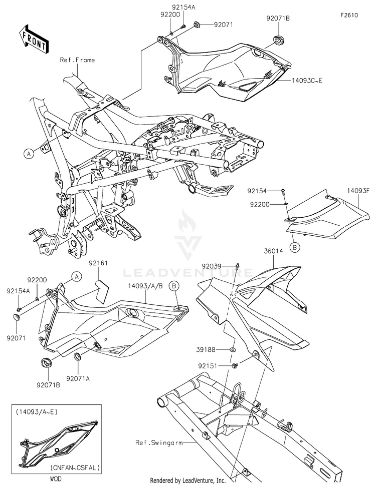 Side Covers/Chain Cover Schematic