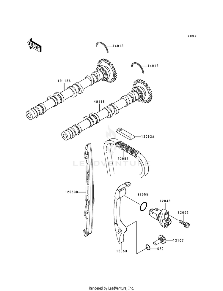 Camshaft(S)/Tensioner Schematic