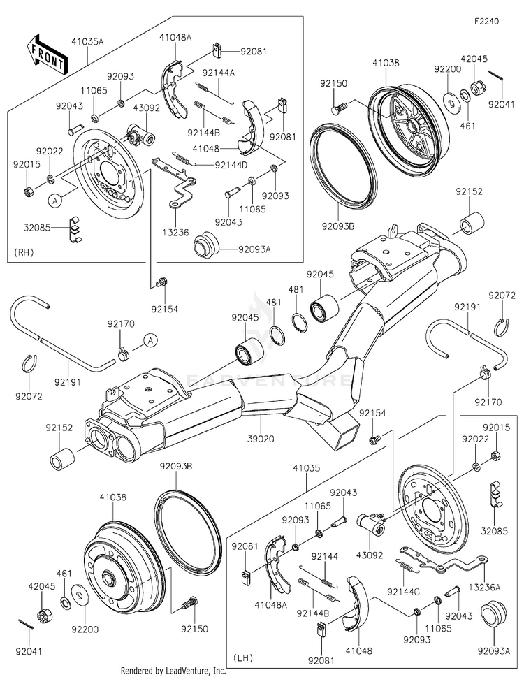 Rear Hubs/Brakes Schematic