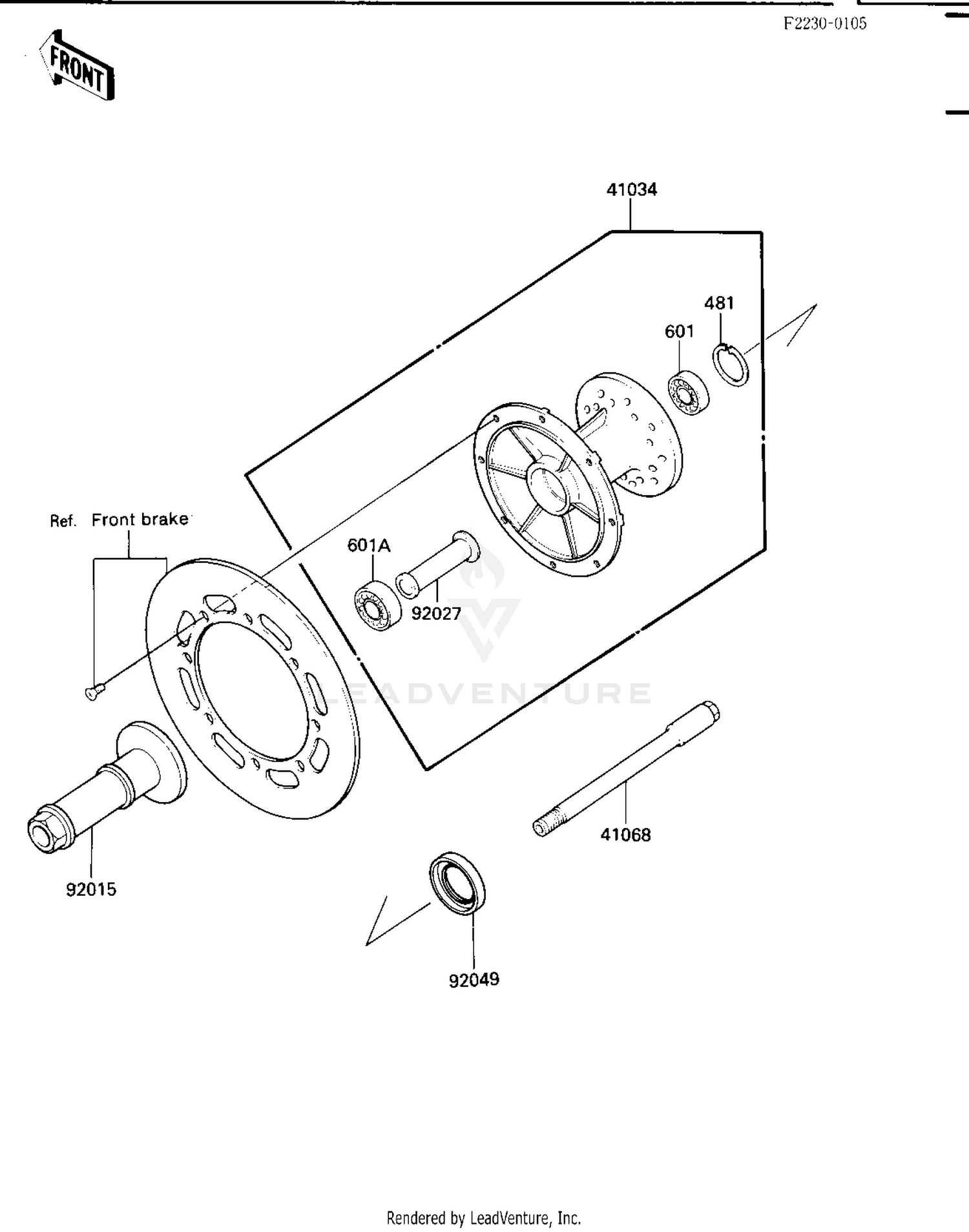 FRONT HUB ('84 KX250-C2)
