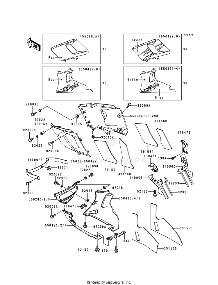 Cowling Lowers (Zx600-E3) Schematic
