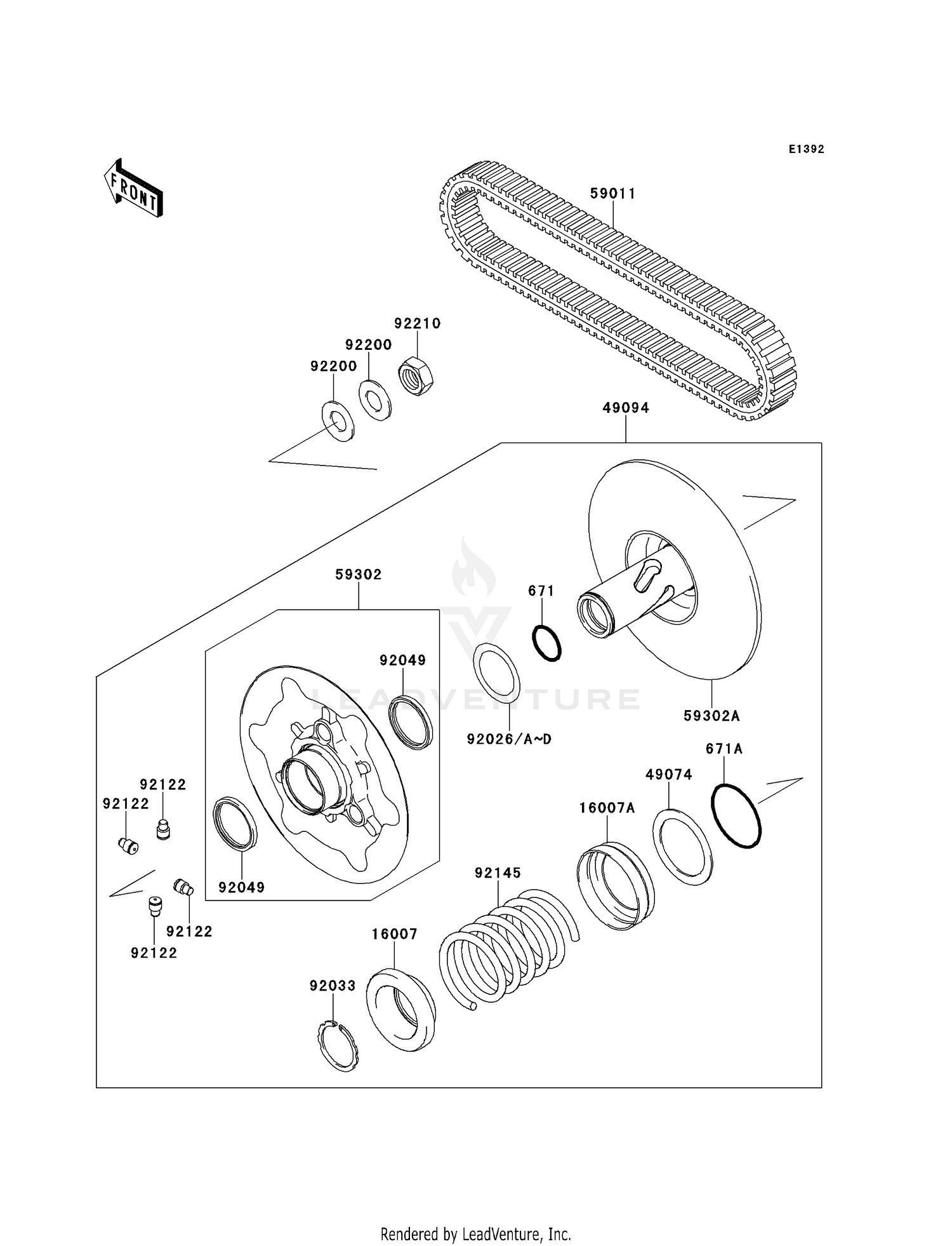 DRIVEN CONVERTER/DRIVE BELT