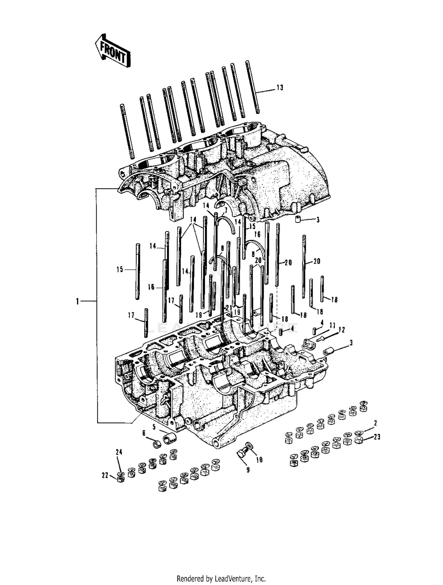 CRANKCASE ('69-'72 H1/A/B/C)