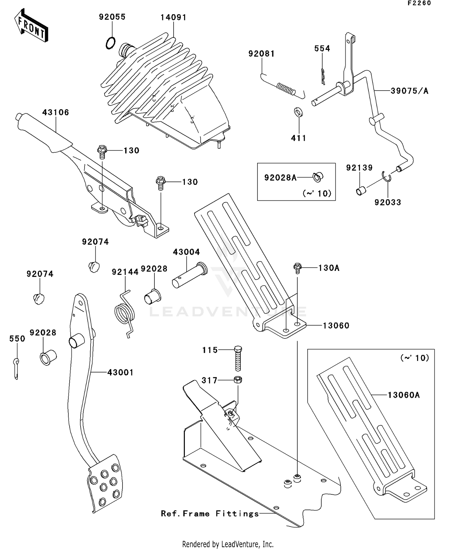 Brake Pedal/Throttle Lever