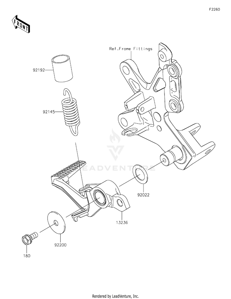 Brake Pedal/Torque Link Schematic