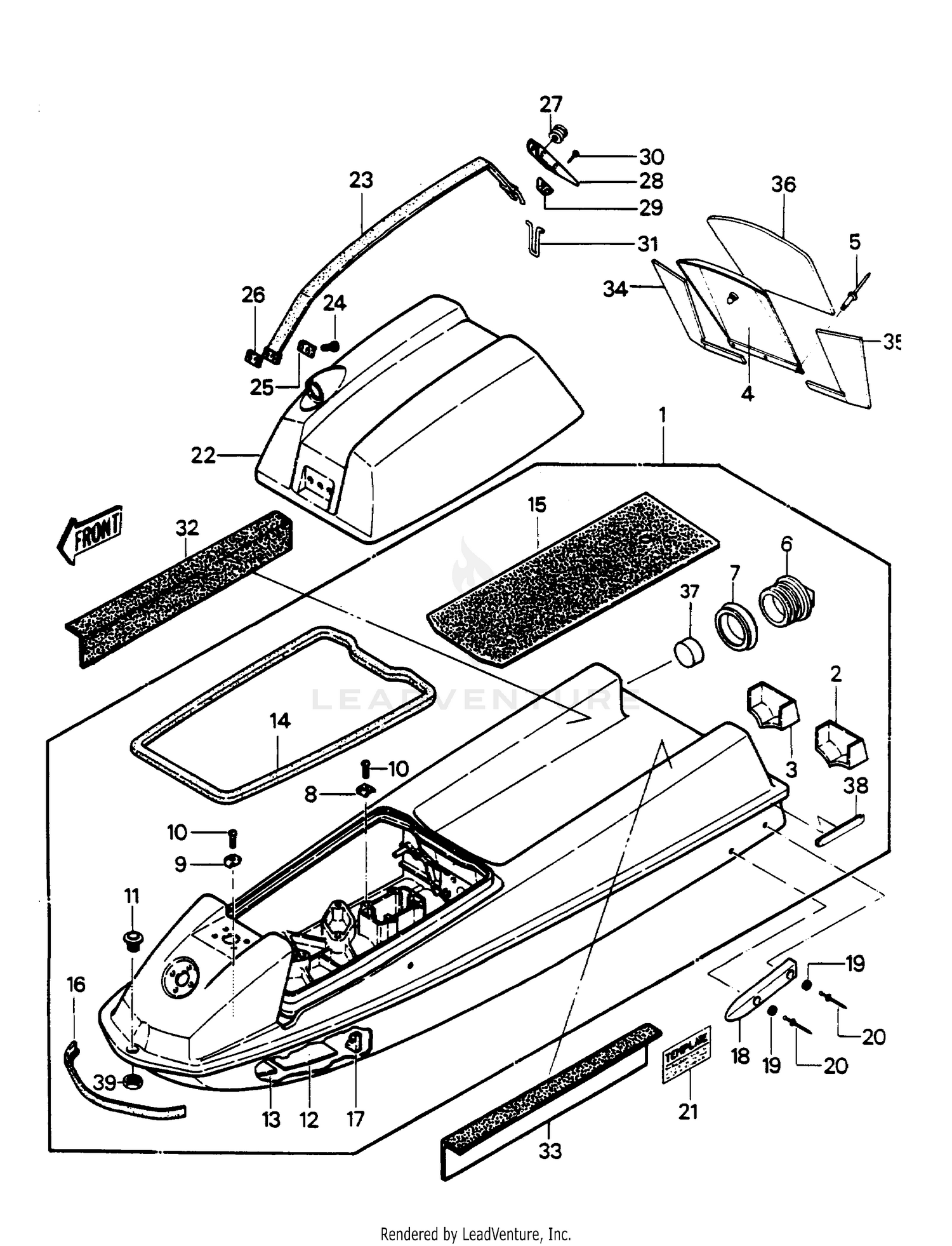 HULL/ENGINE HOOD (JS550-A6/A7)