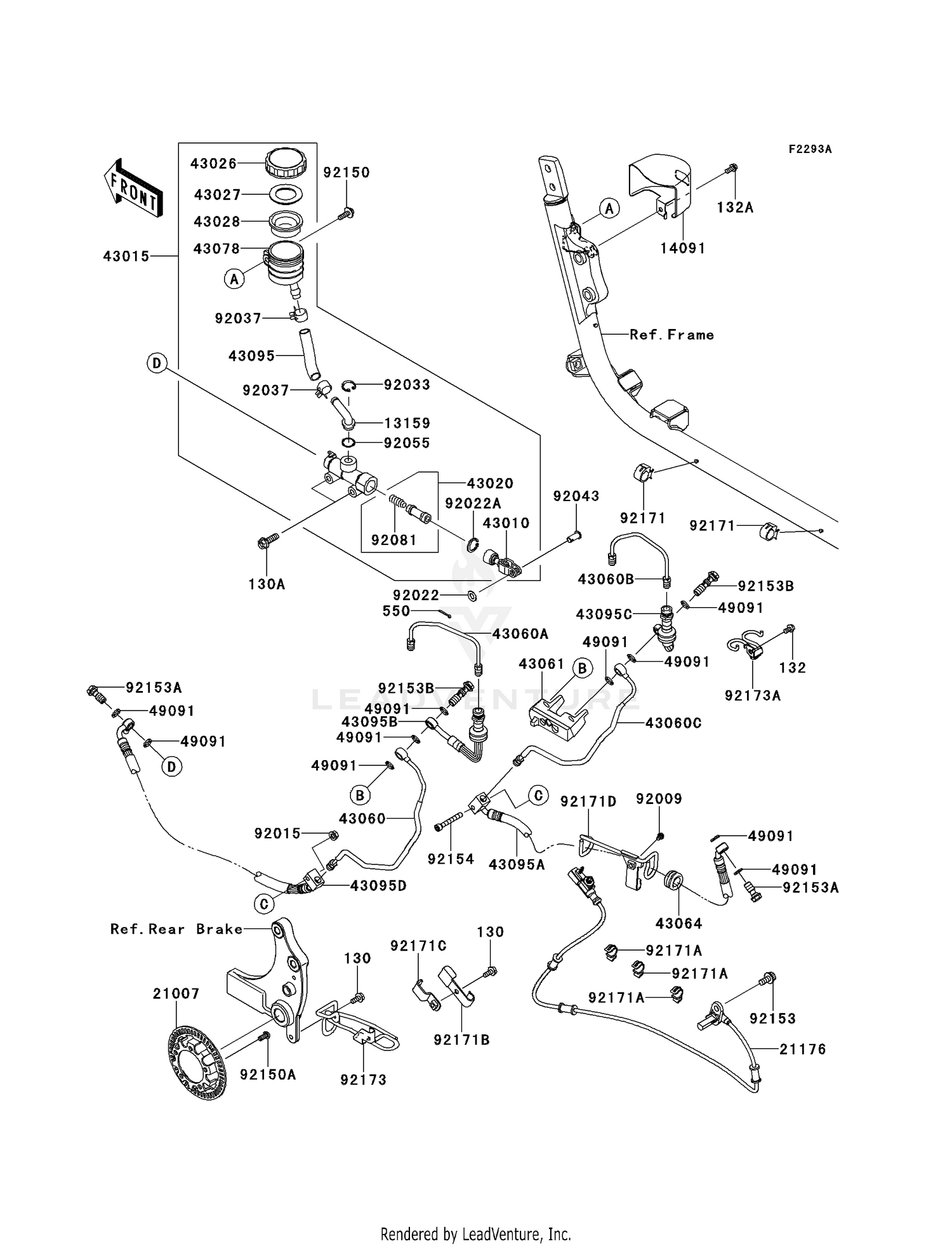 REAR MASTER CYLINDER (BAF-BCF)