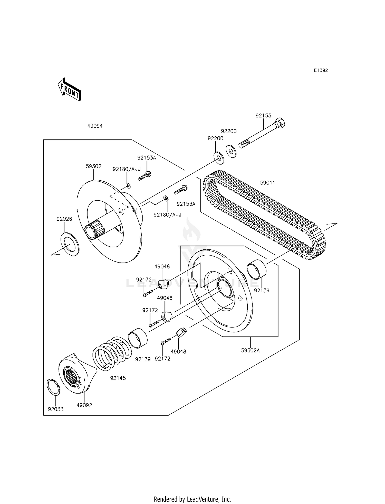 DRIVEN CONVERTER/DRIVE BELT