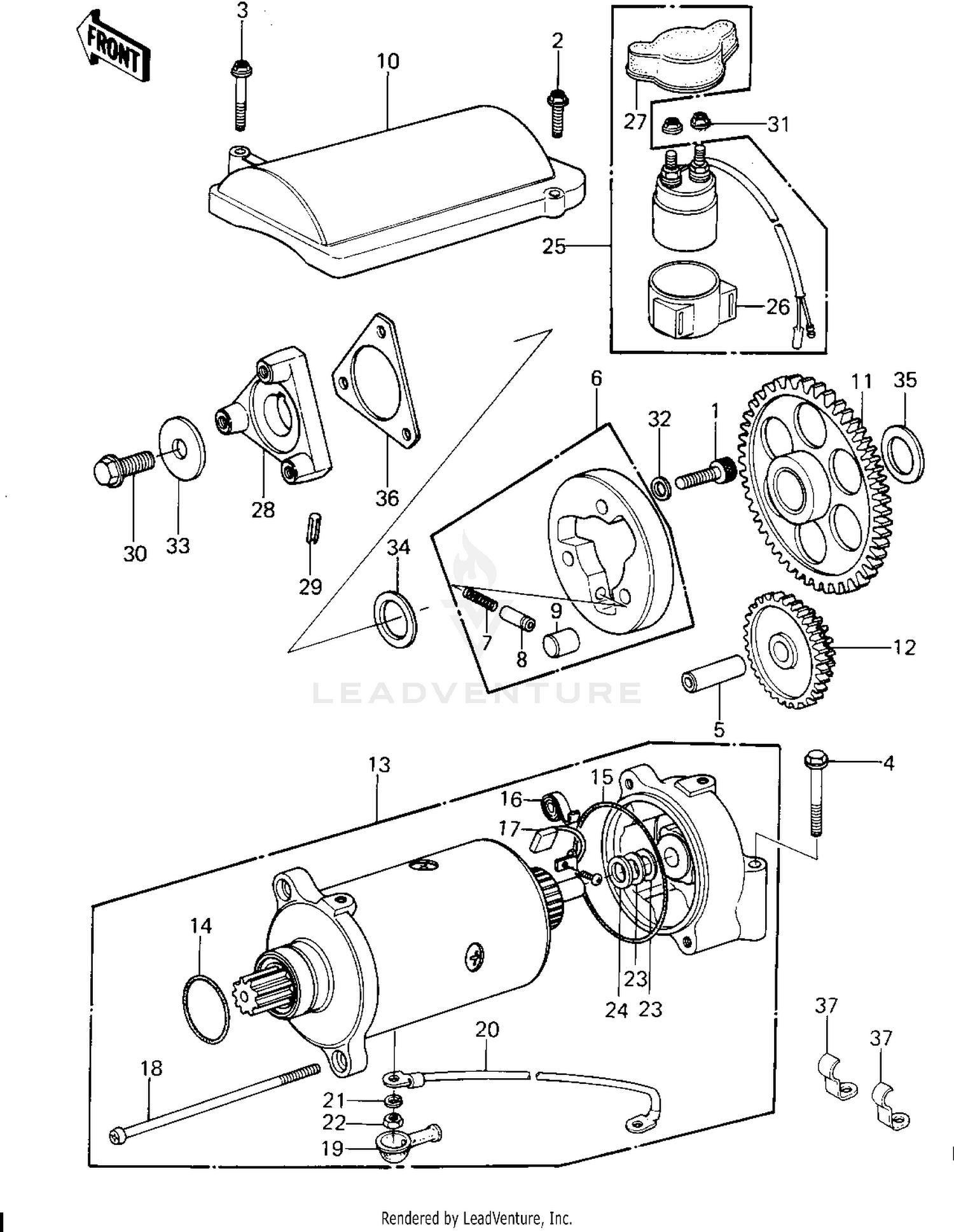 STARTER MOTOR/STARTER CLUTCH (KZ1300-A3)