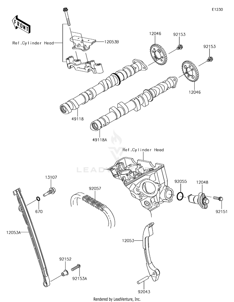 Camshaft(S)/Tensioner Schematic
