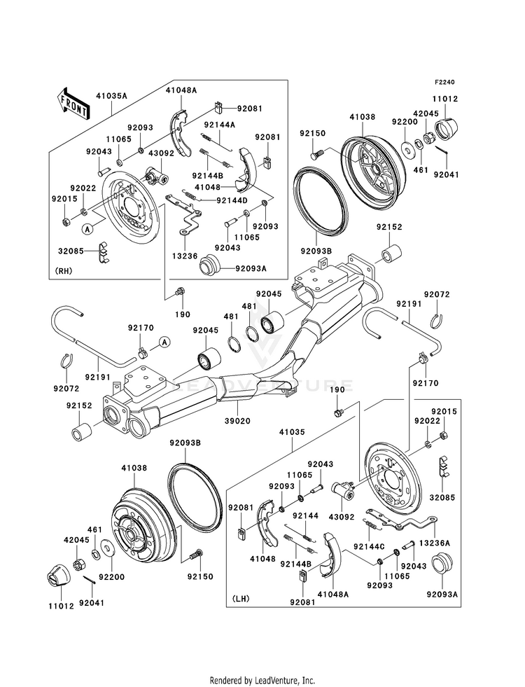 Rear Hubs/Brakes (K6f) Schematic