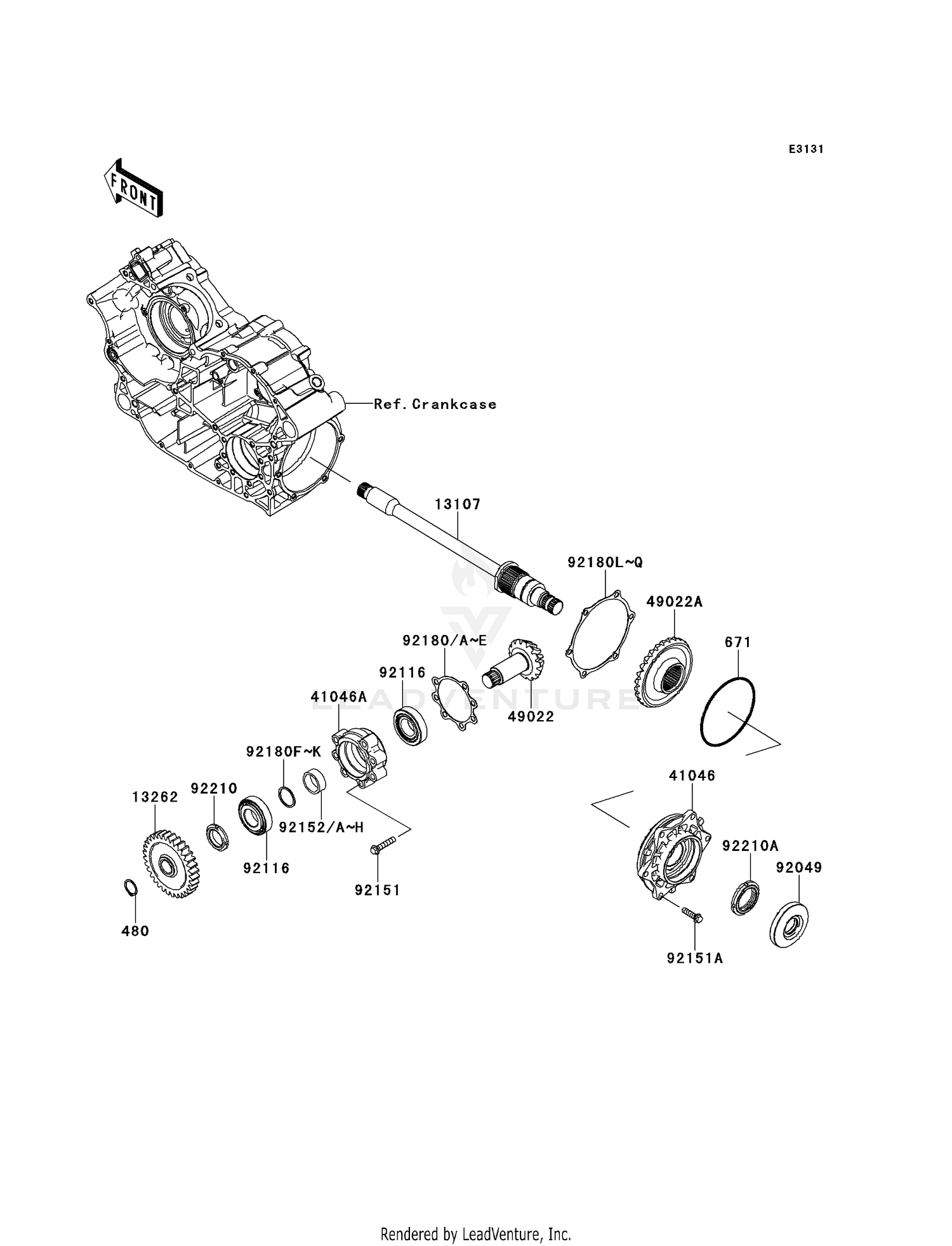 FRONT BEVEL GEAR