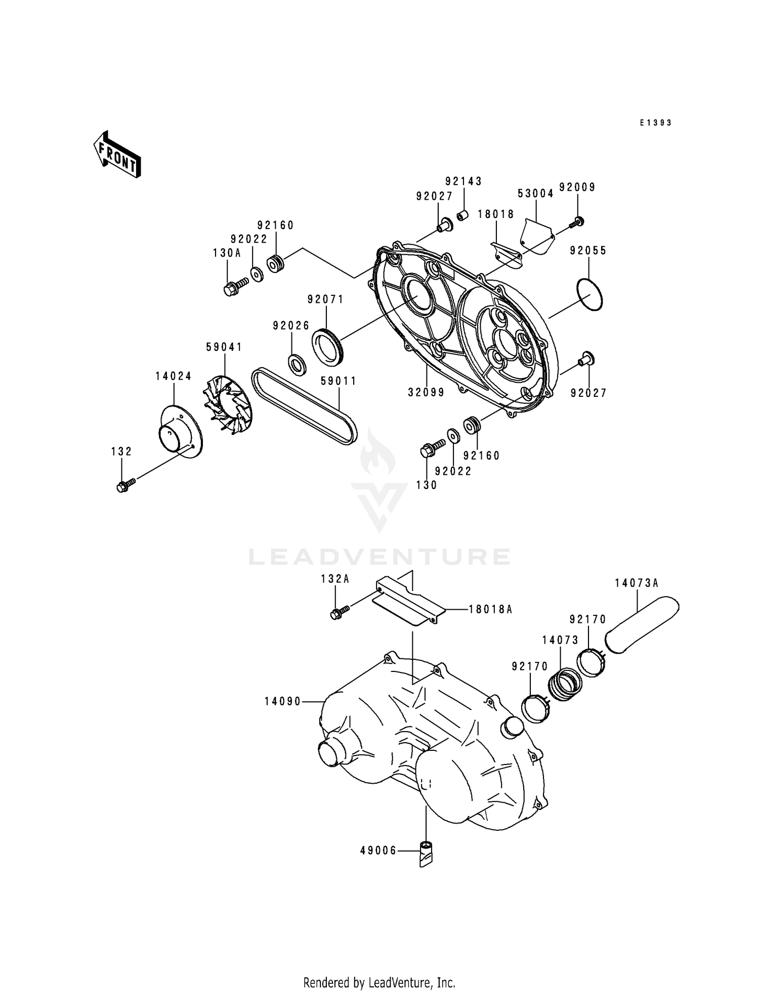 CONVERTER COVER/DRIVE BELT