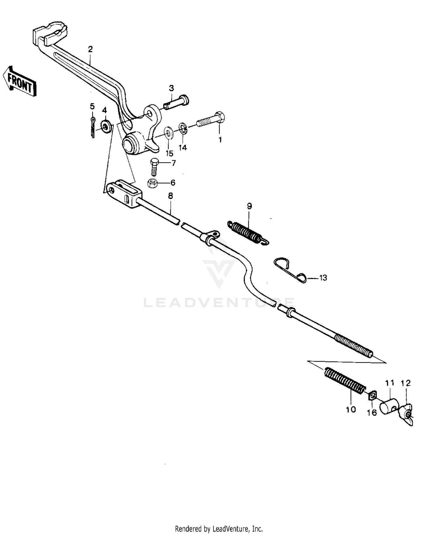 BRAKE PEDAL ('81KDX250-B1)