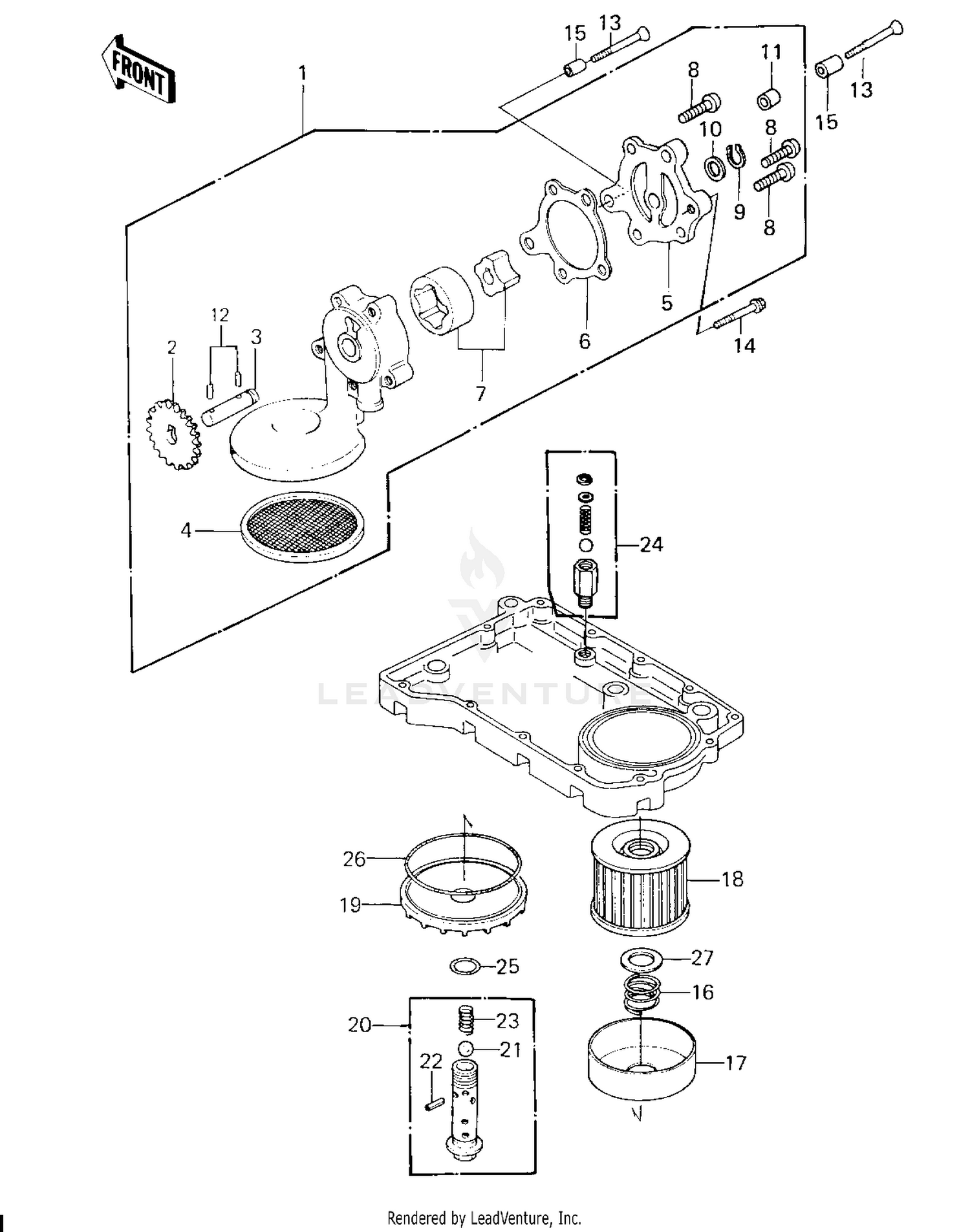 OIL PUMP/OIL FILTER ('80 H1)