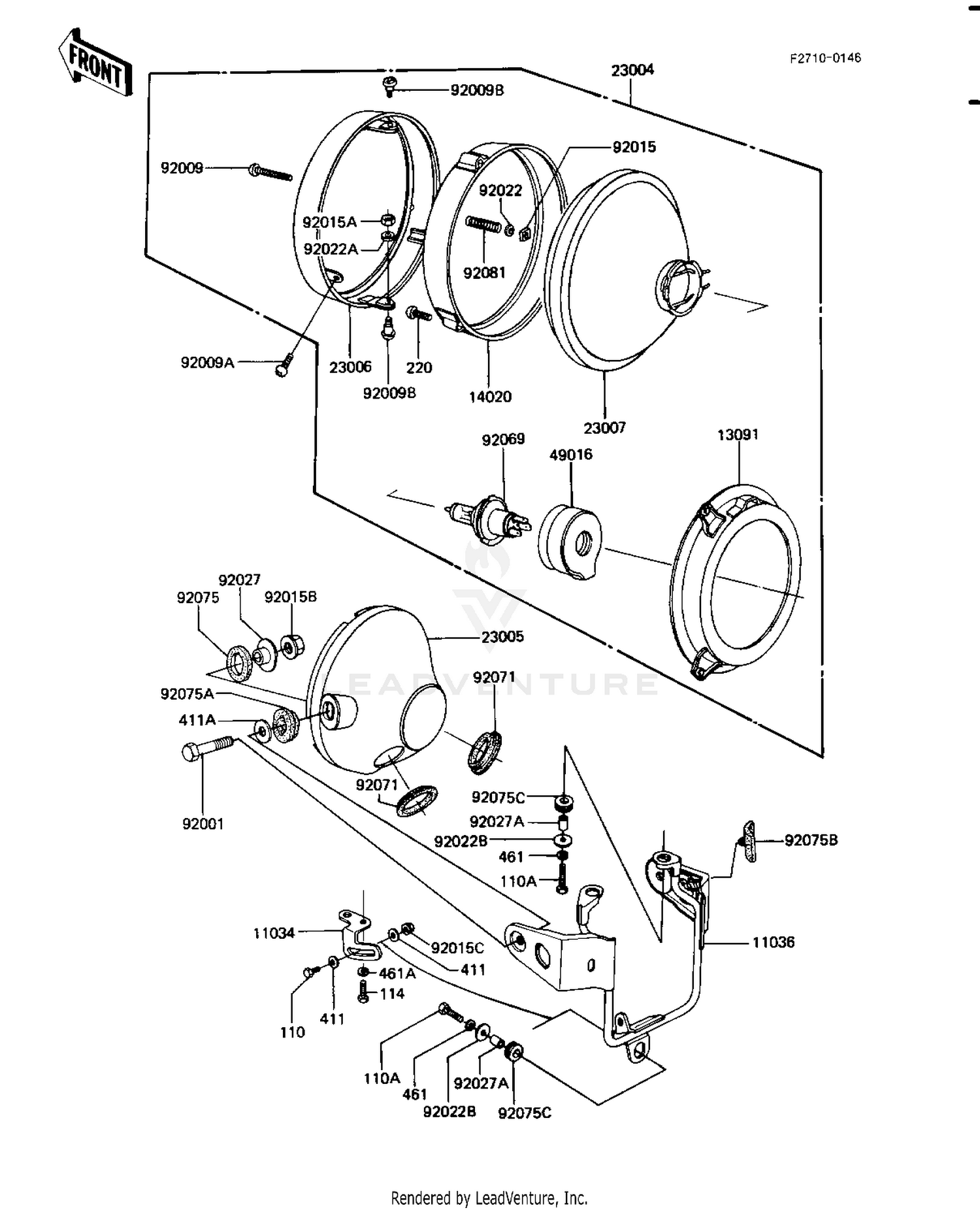 HEADLIGHT (KZ1100-A1/A2)