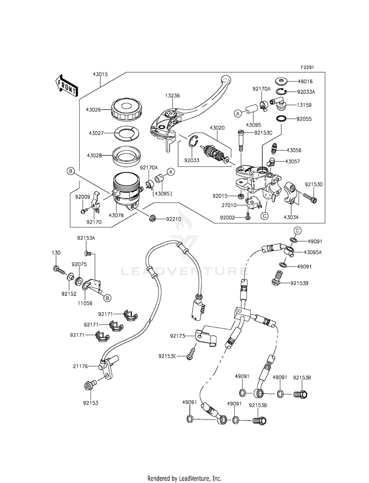 Front Master Cylinder Schematic