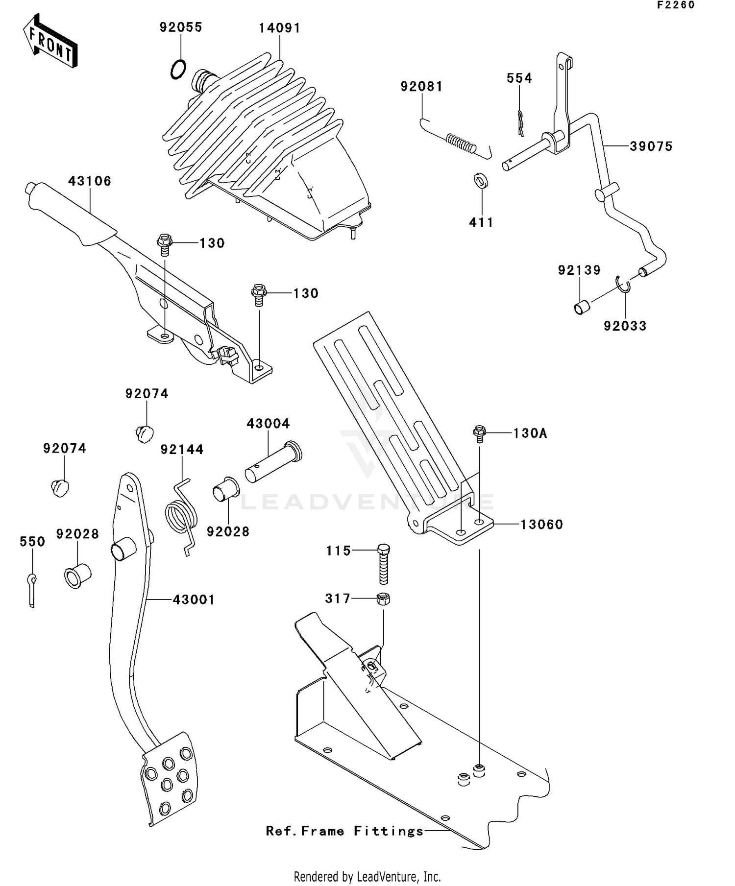 Brake Pedal/Throttle Lever