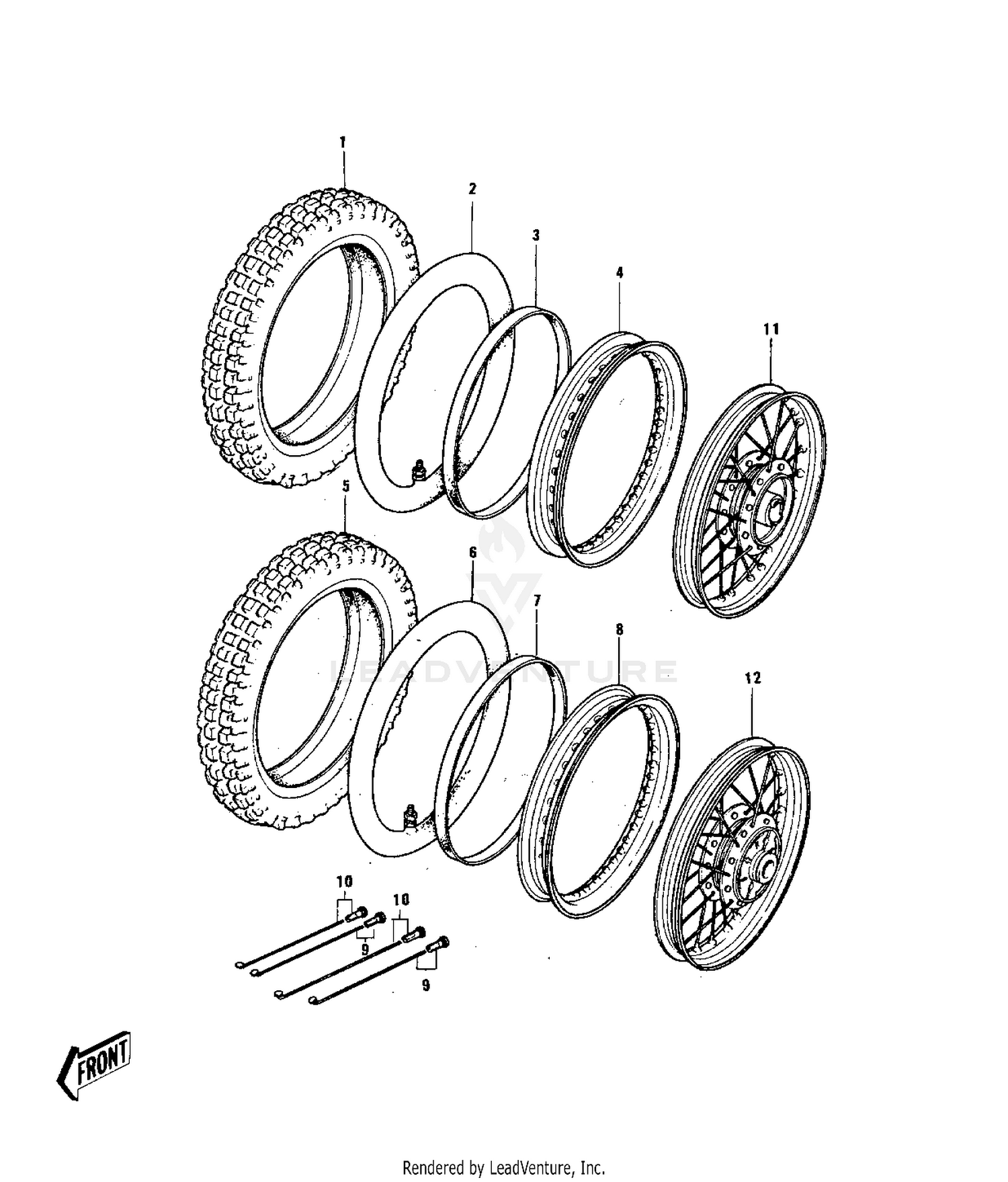 WHEELS/TIRES ('74-'75)
