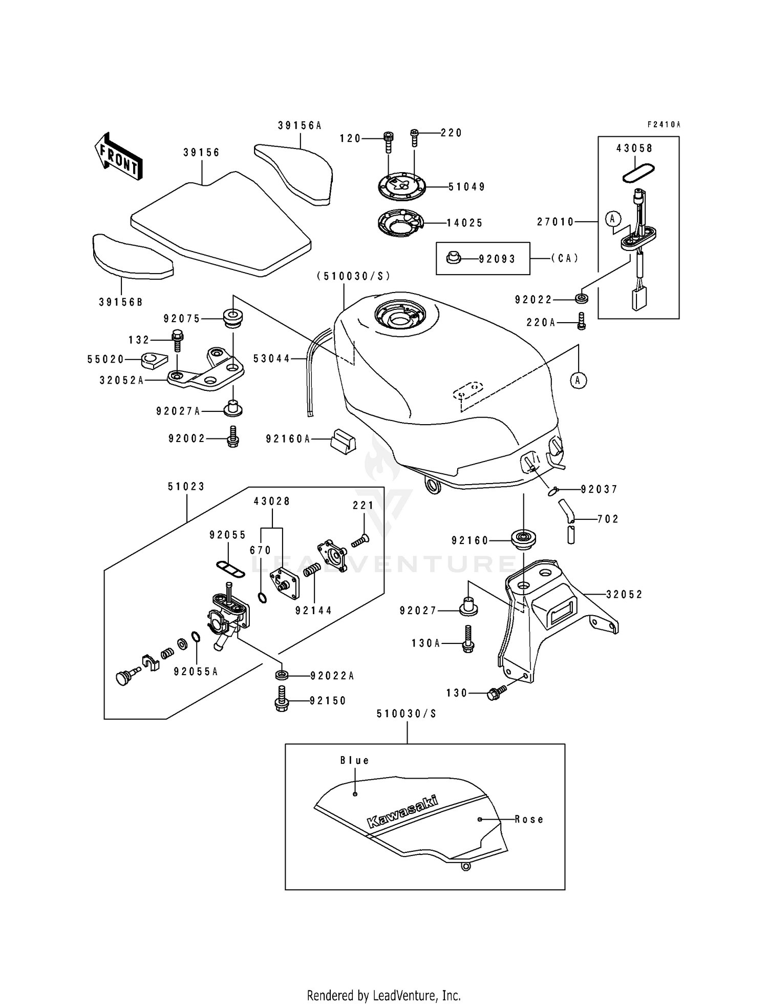 FUEL TANK (ZX600-D4)