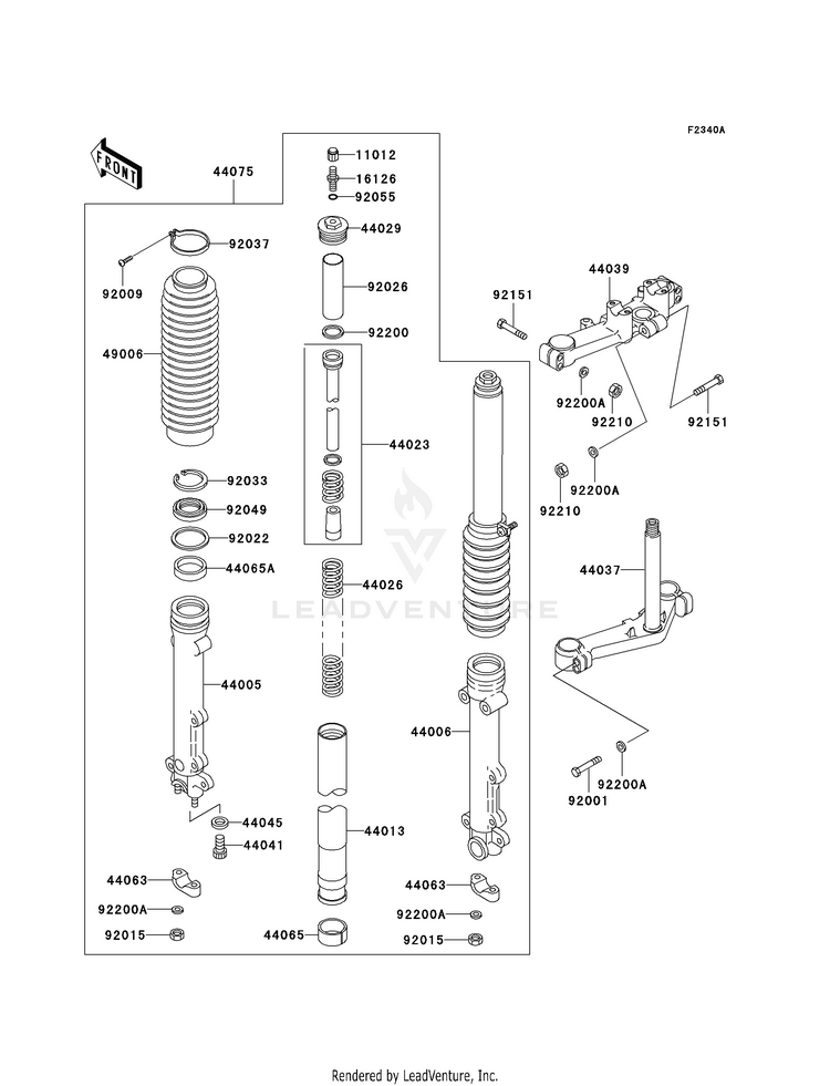 Front Fork (P21/P22/P24) Schematic