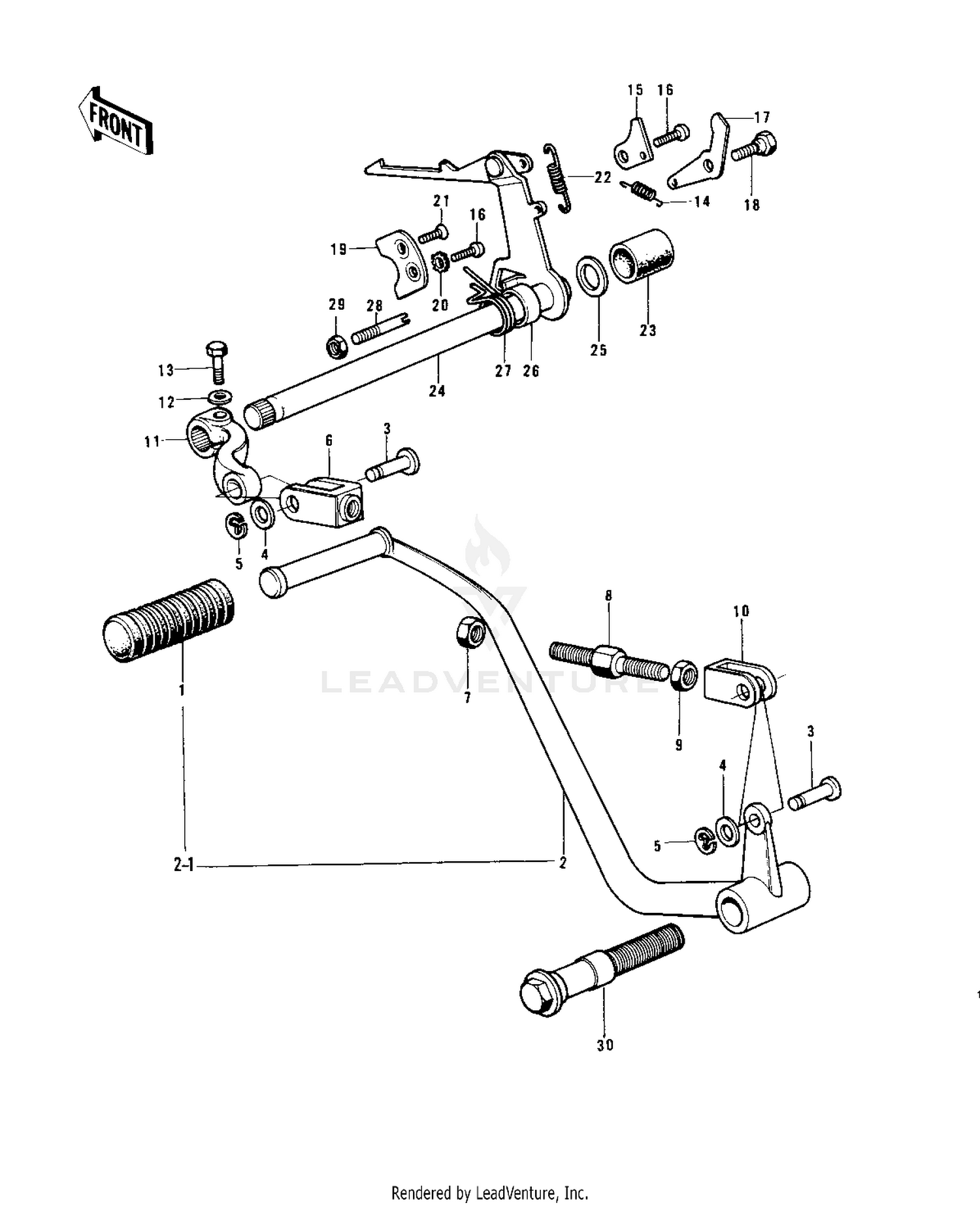 GEAR CHANGE MECHANISM ('73-'75 D/E/F & '