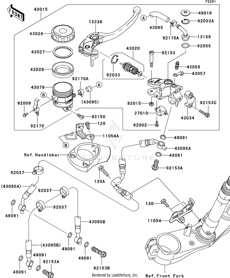 Front Master Cylinder Schematic