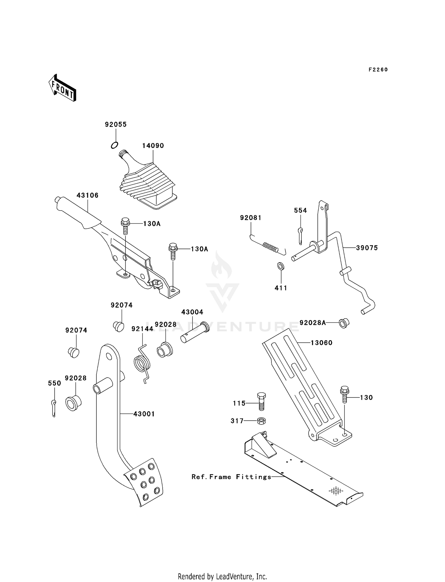 BRAKE PEDAL/THROTTLE LEVER