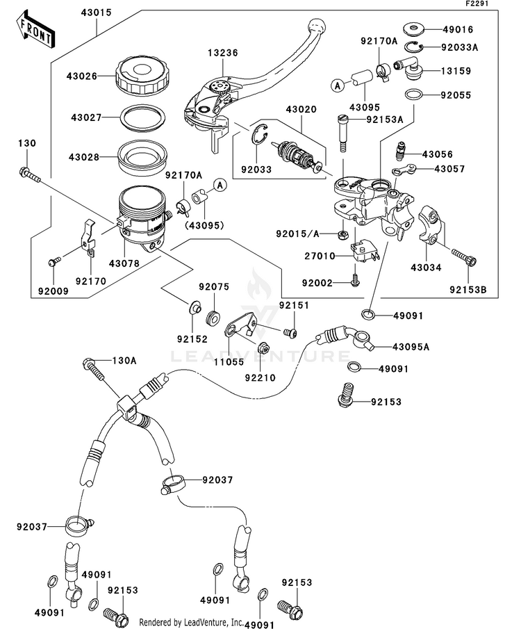 Front Master Cylinder Schematic