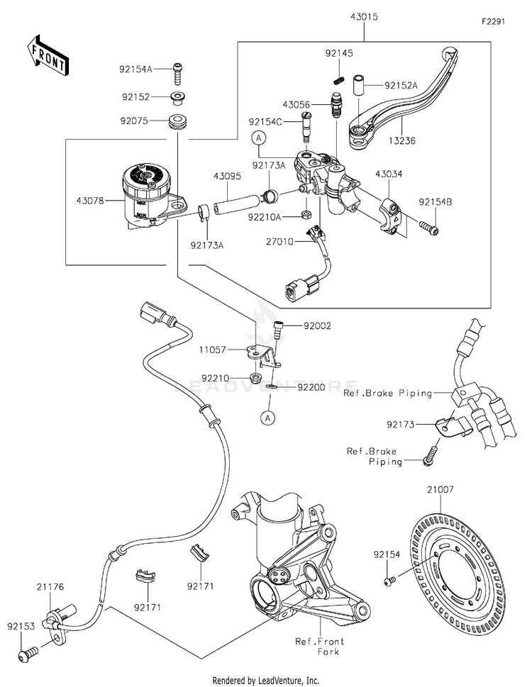 Front Master Cylinder Schematic