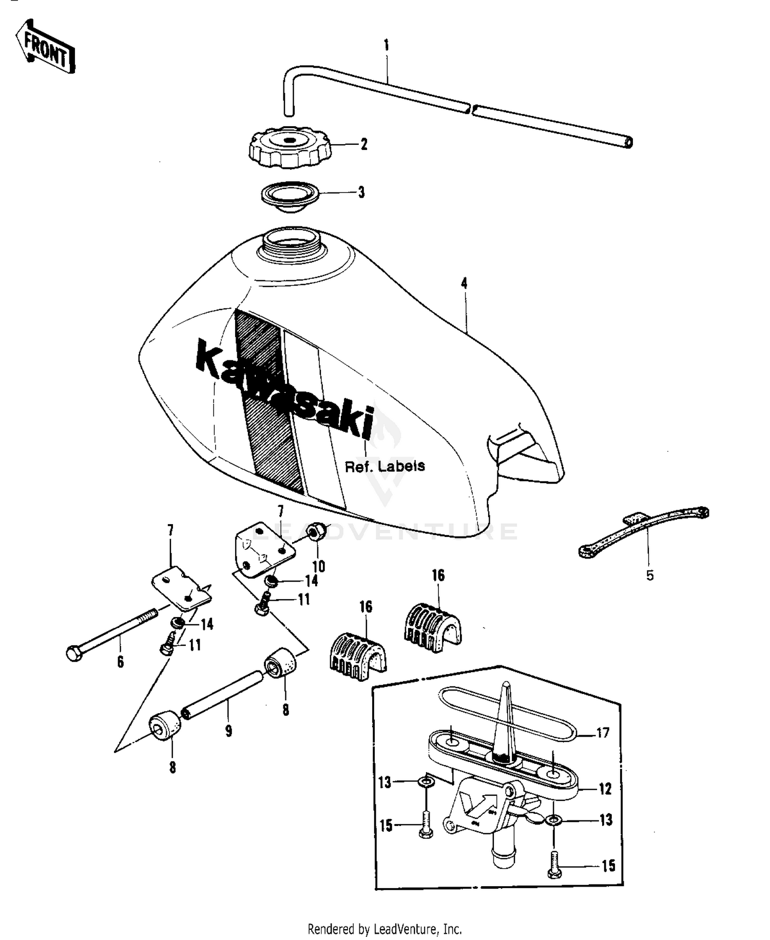 FUEL TANK ('81KDX250-B1)