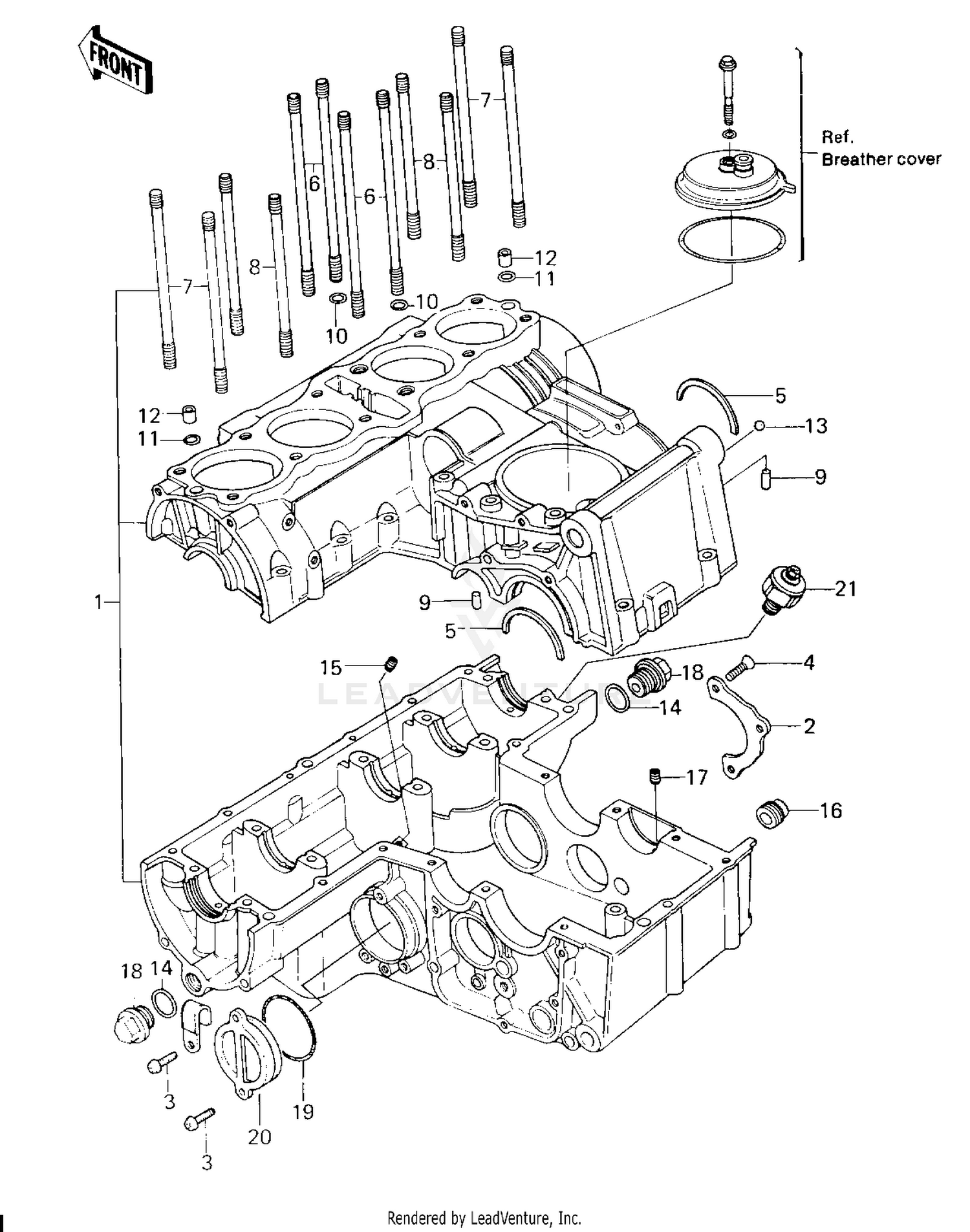 CRANKCASE ('80 H1)