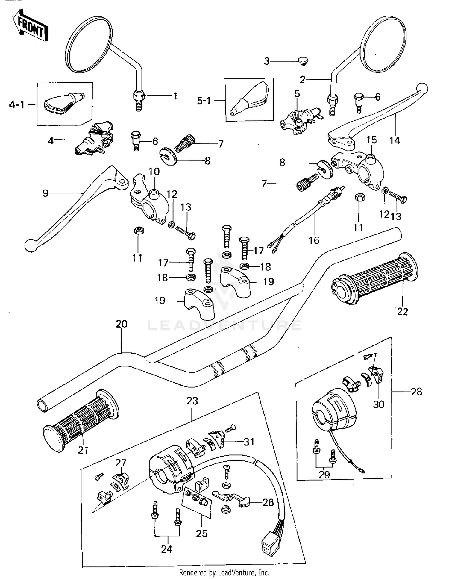 HANDLEBAR ('78-'79 KL250-A1/A1A/A2)
