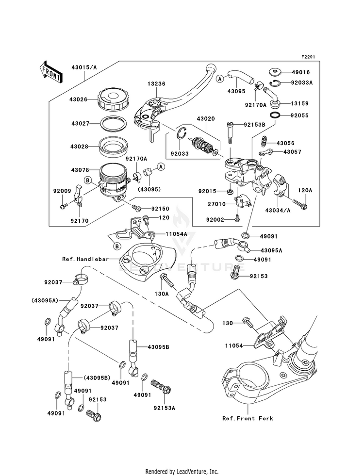 Front Master Cylinder Schematic