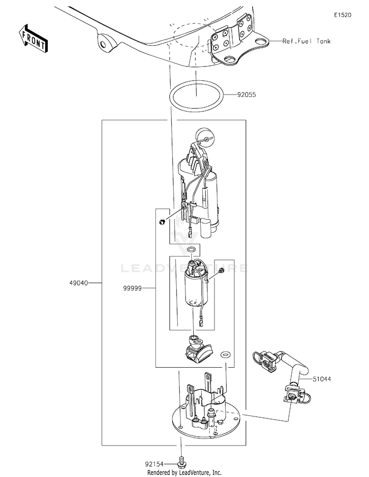 Fuel Pump EX400GPFBL Ninja 400 ABS (2023) Schematic
