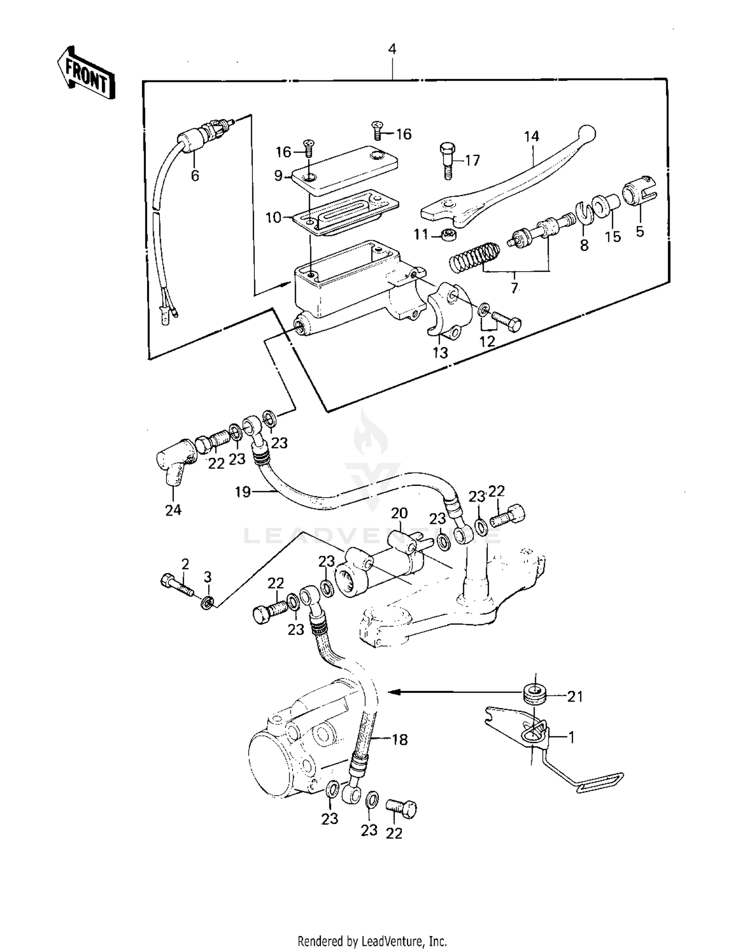 FRONT MASTER CYLINDER (KZ550-A1)