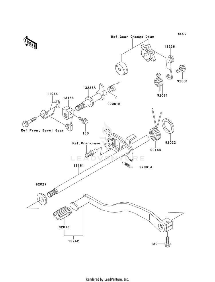 Gear Change Mechanism Schematic