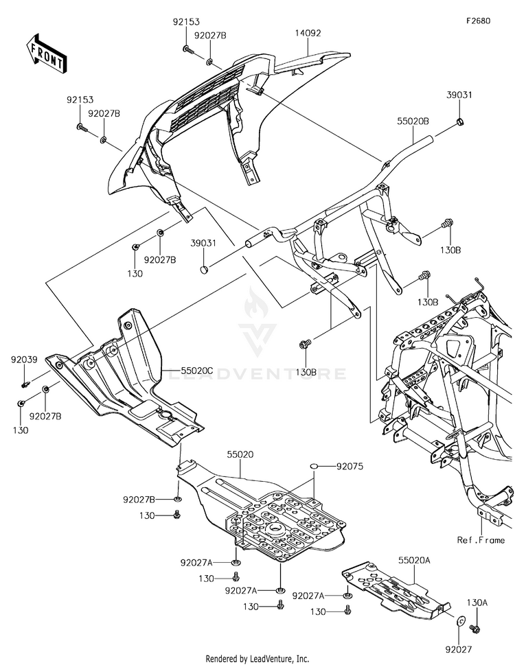Guard(S) KVF750HGF Brute Force 750 4x4i EPS Camo (2016) Schematic