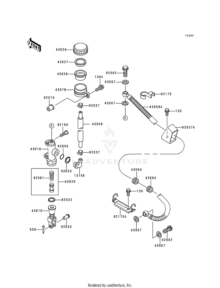 Rear Master Cylinder Schematic