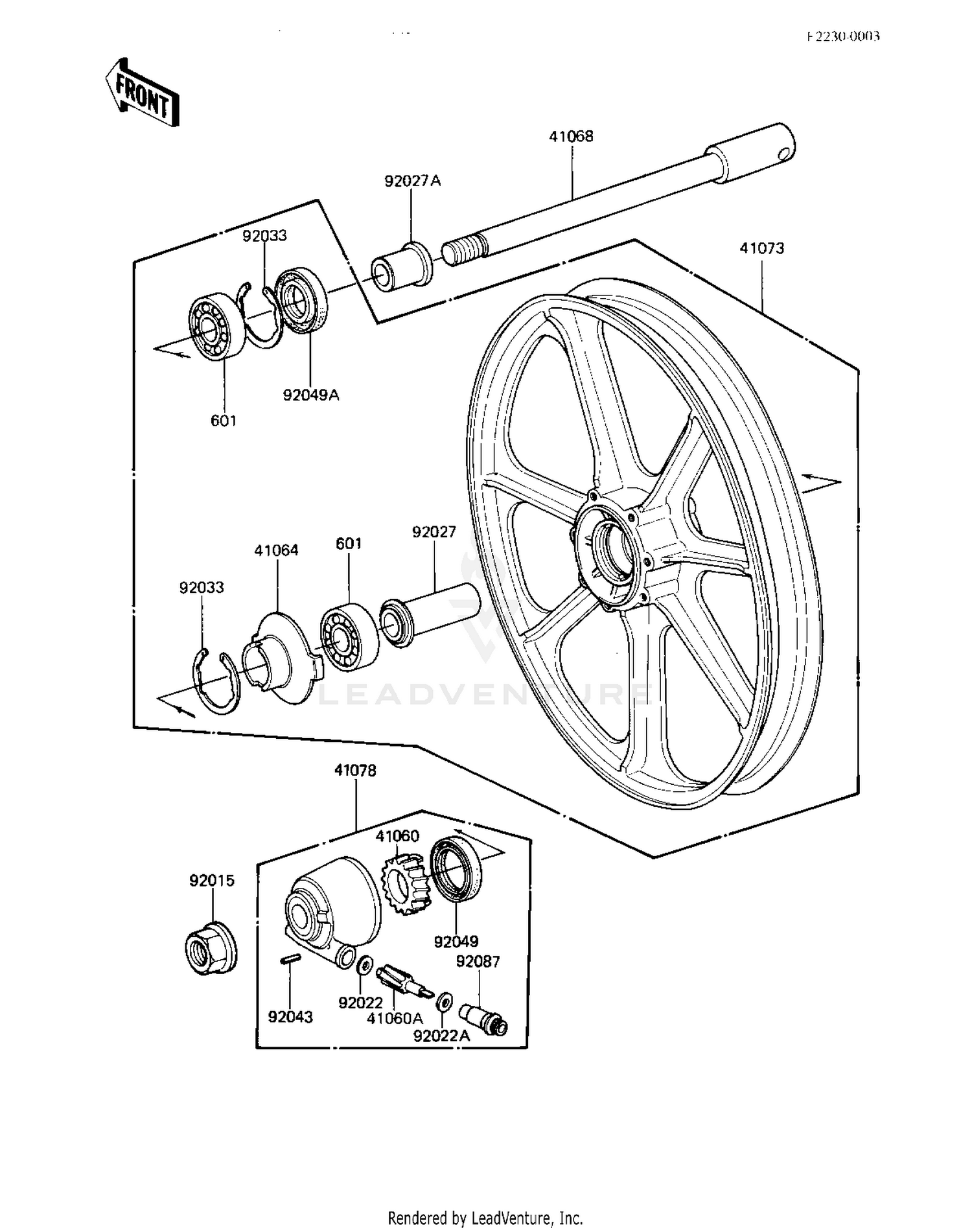FRONT WHEEL/HUB