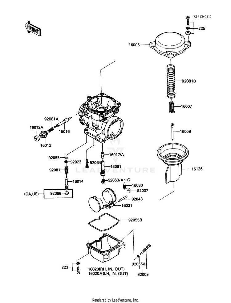 Carburetor Parts Schematic