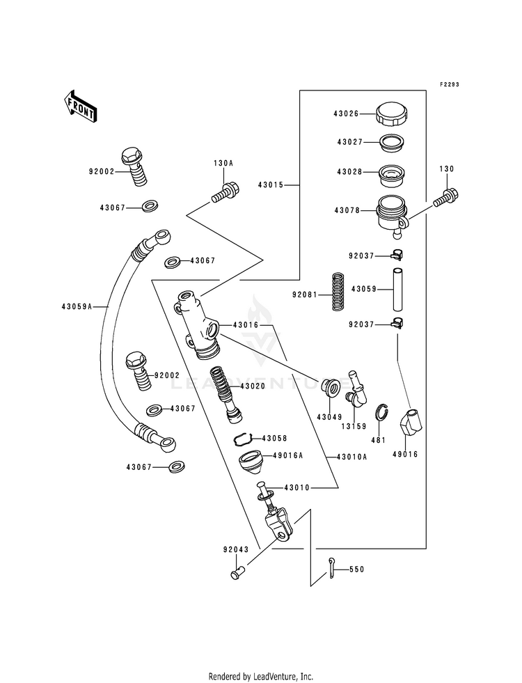 Rear Master Cylinder Schematic
