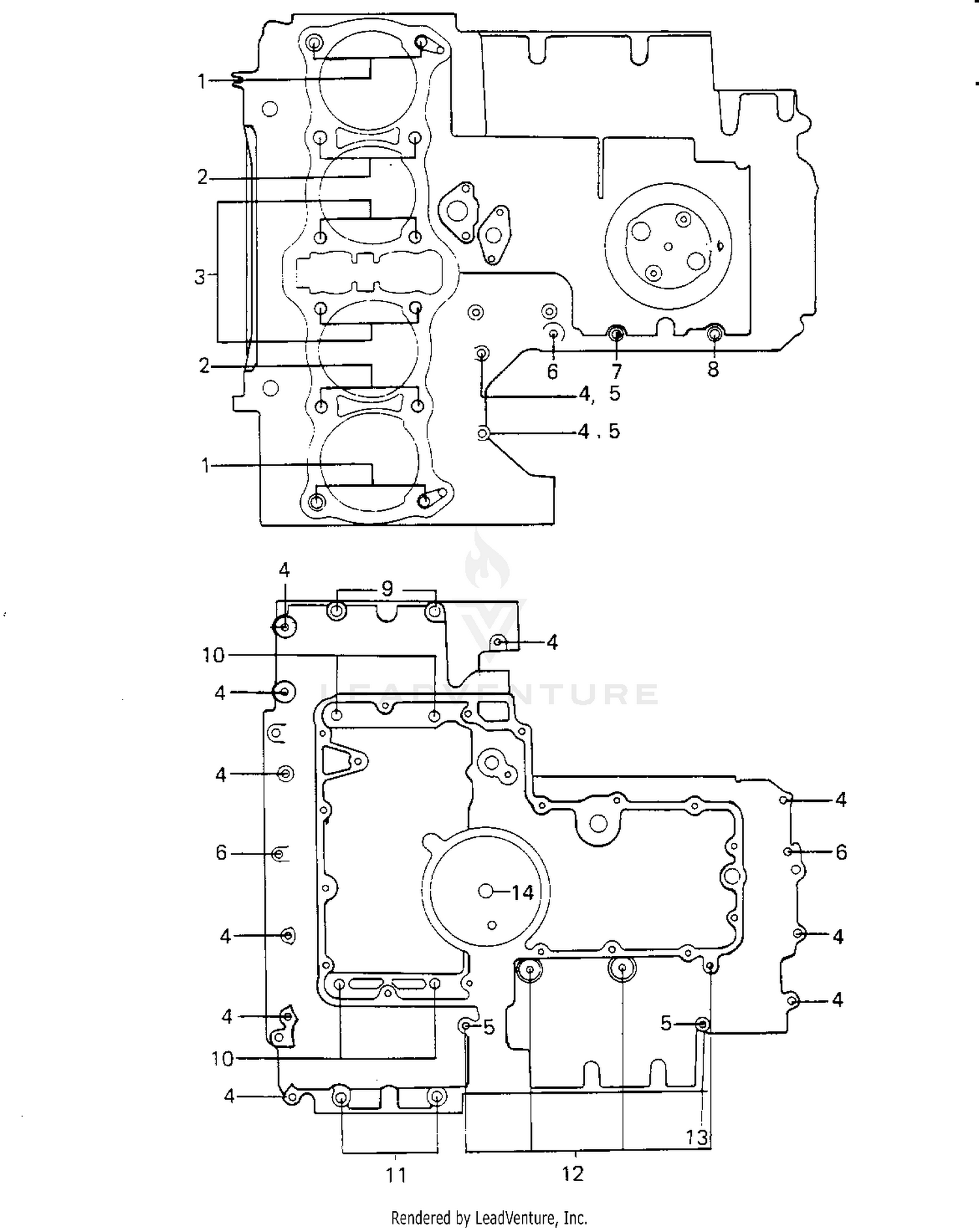 CRANKCASE BOLT & STUD PATTERN