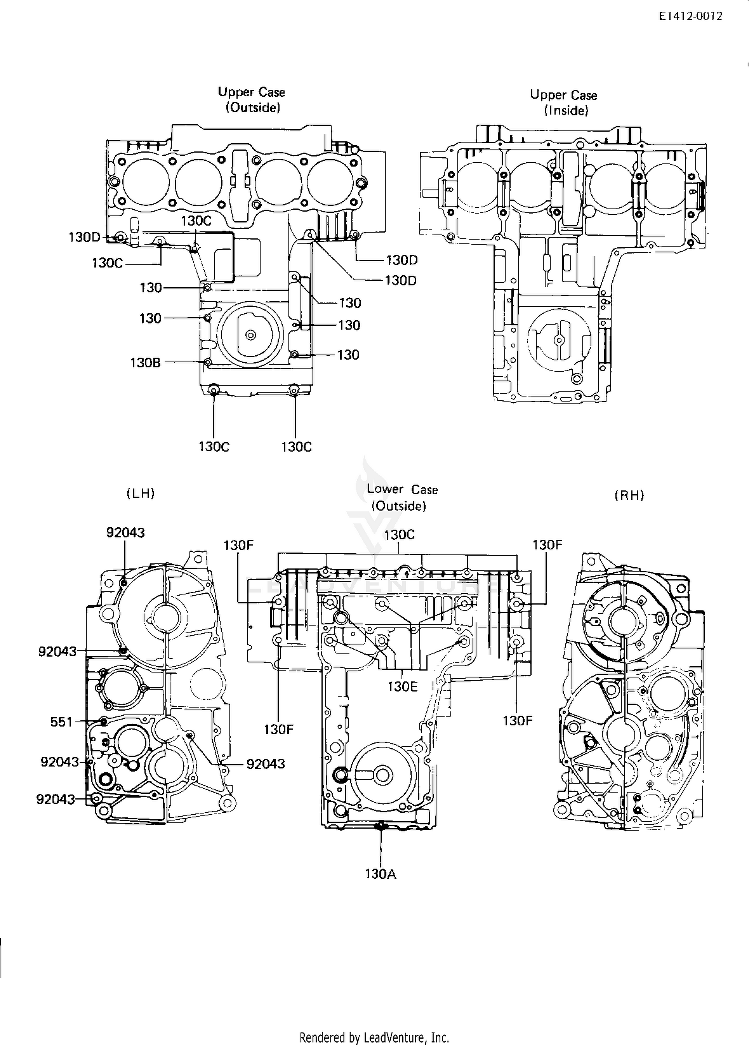 CRANKCASE BOLT & STUD PATTERN