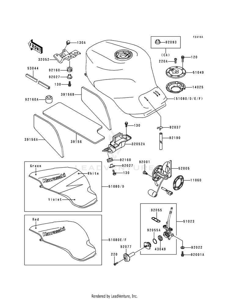 Fuel Tank (Zx900-B2) Schematic
