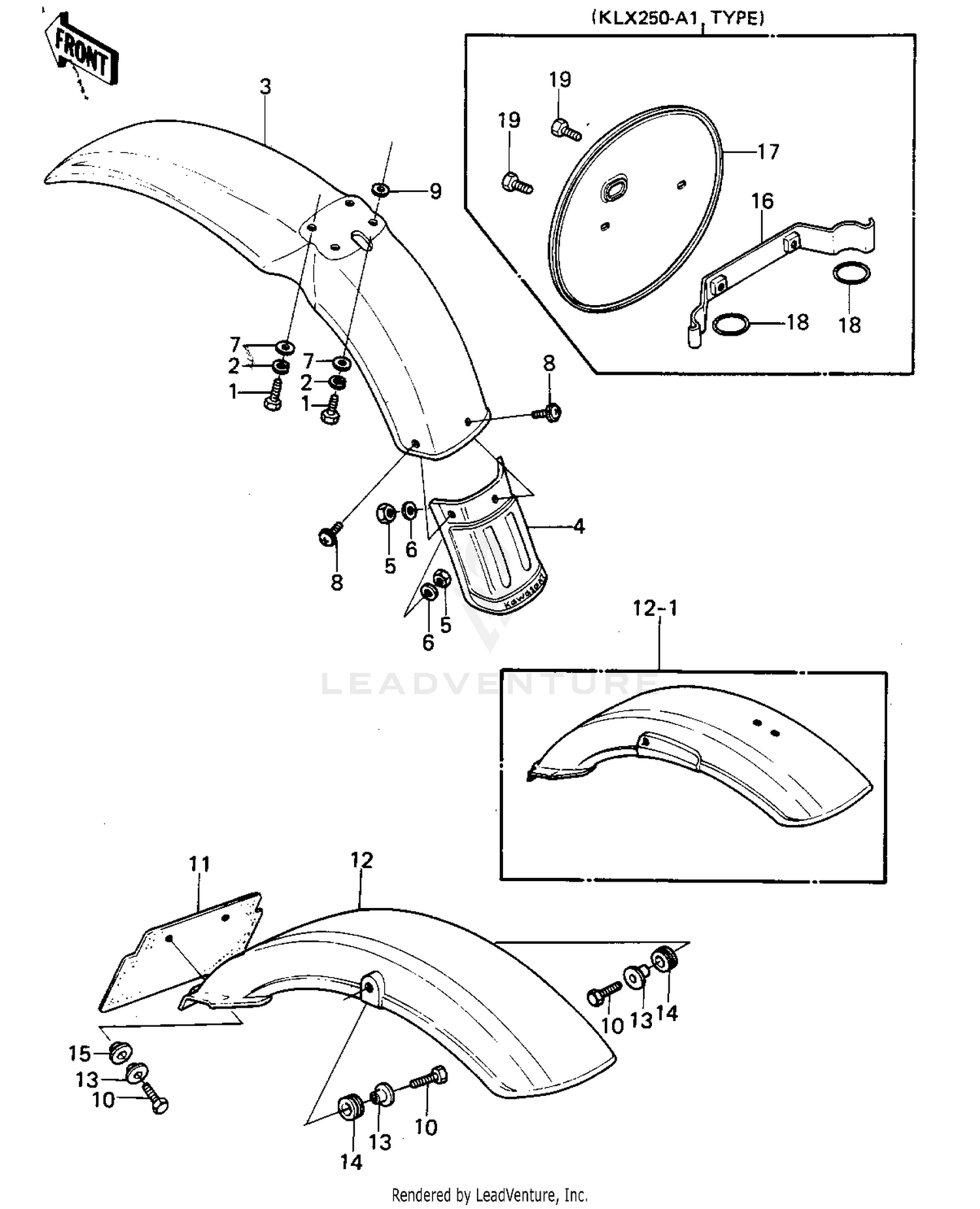 FENDERS/NUMBER PLATE