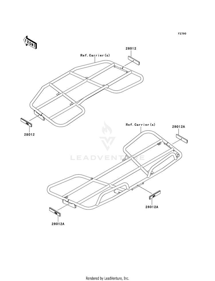 Reflectors (Cn) KVF750-A1 Brute Force 750 4x4i (2005) Schematic