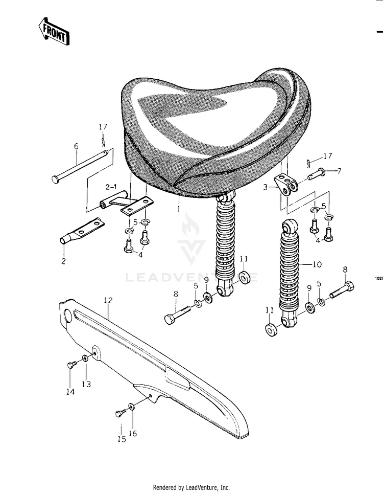 Seat/Chain Cover ('79-'81 C2/C3/C4) Schematic
