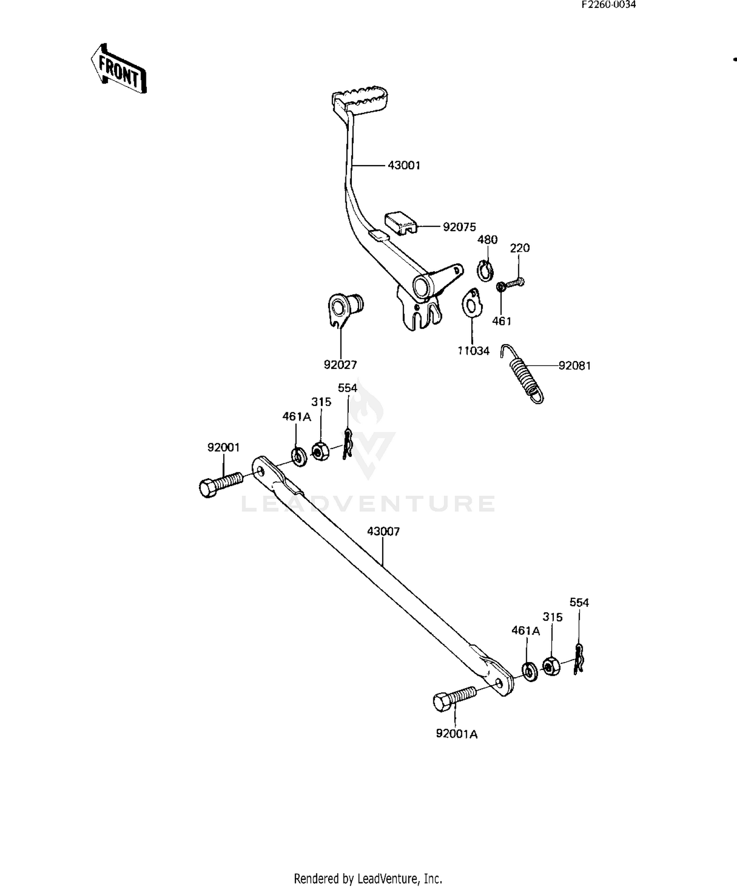 BRAKE PEDAL/TORQUE LINK ('82-'83 A9/A10)